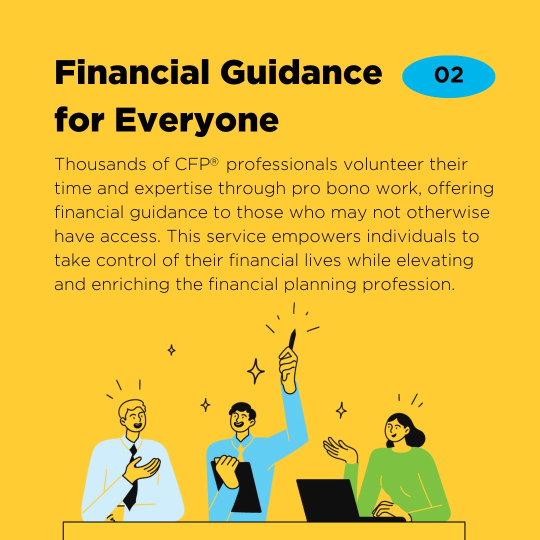 CFPBoard's tweet photo. #CFPpros are here to guide you through every financial twist and turn. Curious how they make a difference? Check out 3 ways they have your back. #ItsGottaBeACFP #FinancialPlanning #CFPpro https://t.co/n6vXGJdDwC
