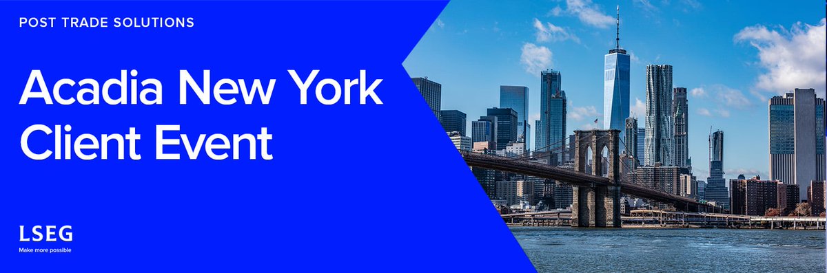 There is a week to go until Acadia’s New York Client Event where industry experts will explore the future of post-trade services, examining everything from technology, regulations, and product showcases.
 
Register here to attend on November 13th: hubs.la/Q02W_c3w0
