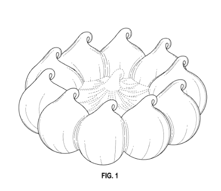 Today in design patents:

D1049546 issued for a dessert base.

And with that, I return you to your election scrolling. Hopefully we can celebrate tonight with a dessert like this one and democracy intact. #DesignPatents