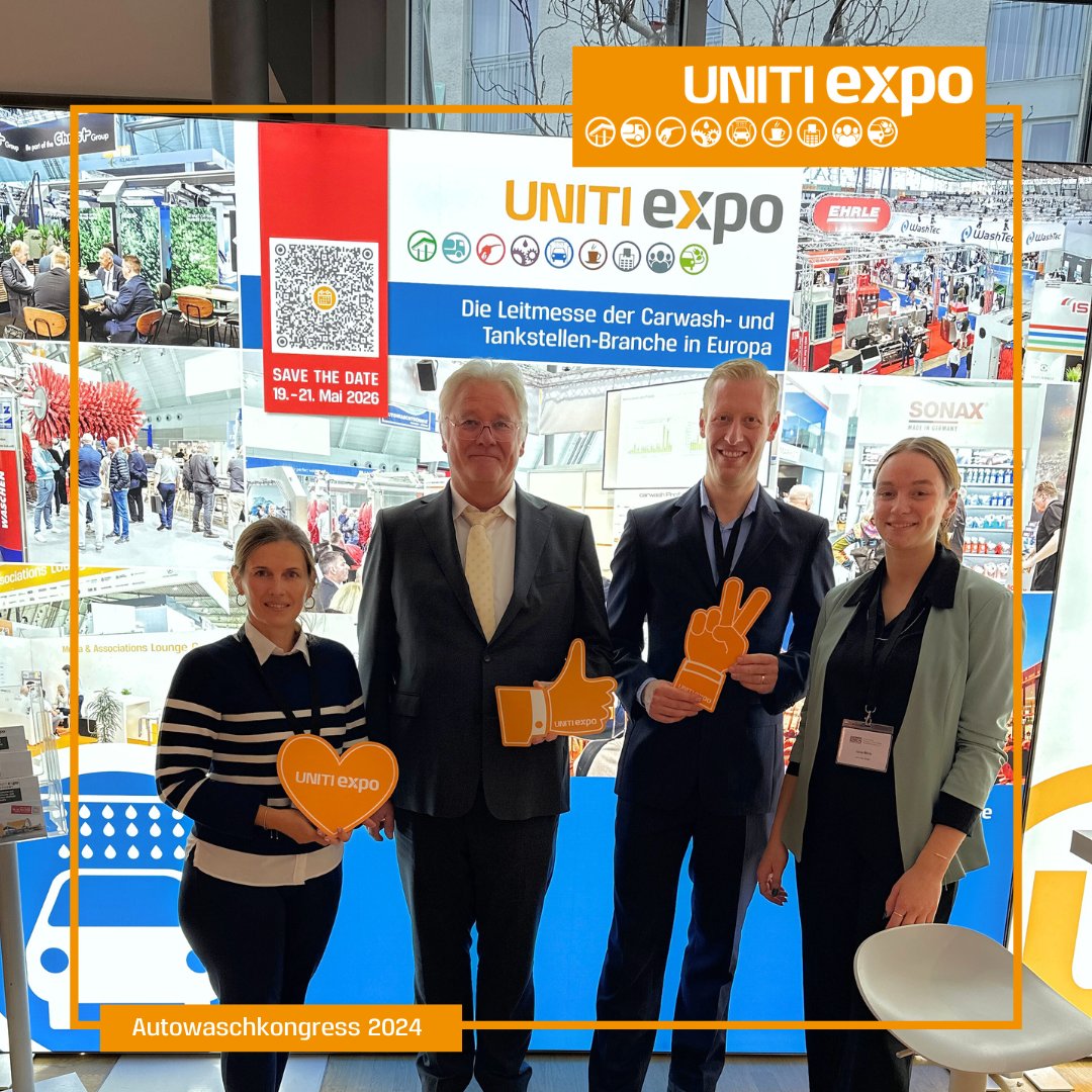 From Stuttgart to Potsdam! 🫧🚗

We are at #Autowaschkongress2024, where the team was greeted by Thomas Drott and Georg Huber of #BTG. 

Germany's leading car wash association and event organizer will join us once again as Association Partner for UNITI expo 2026 on May 19-21!