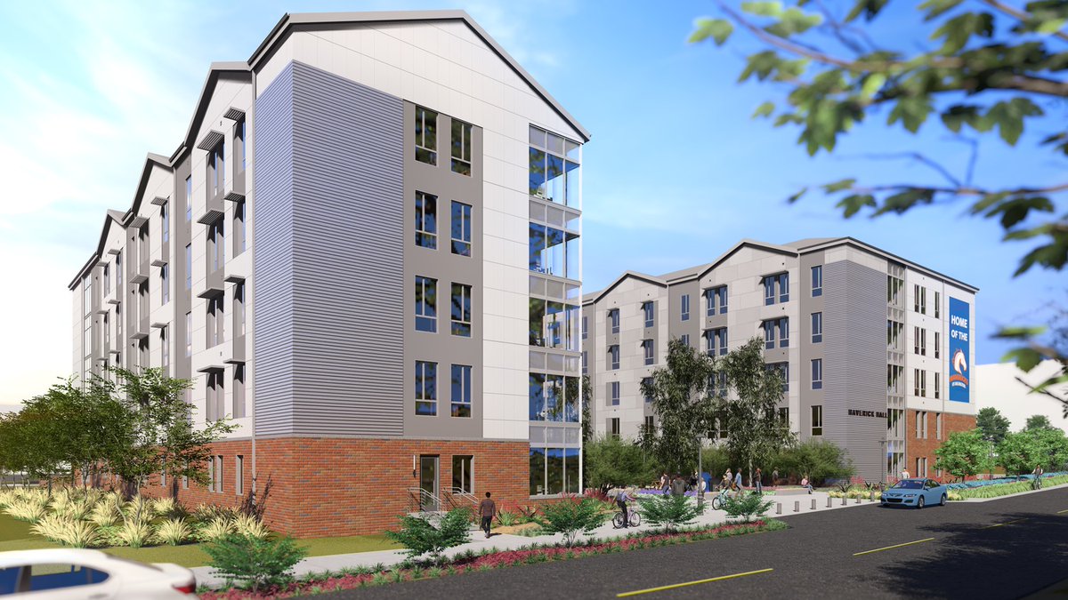 GHC_Architects's tweet photo. At 50% through construction on Maverick Hall, we are halfway to making campus living at UTA next-level! The new 206,000 SF residence hall features 654 beds and top notch amenities for the university's growing student population.

@Linbeck Group, LLC
@KSQ Design https://t.co/niNA0G05lV