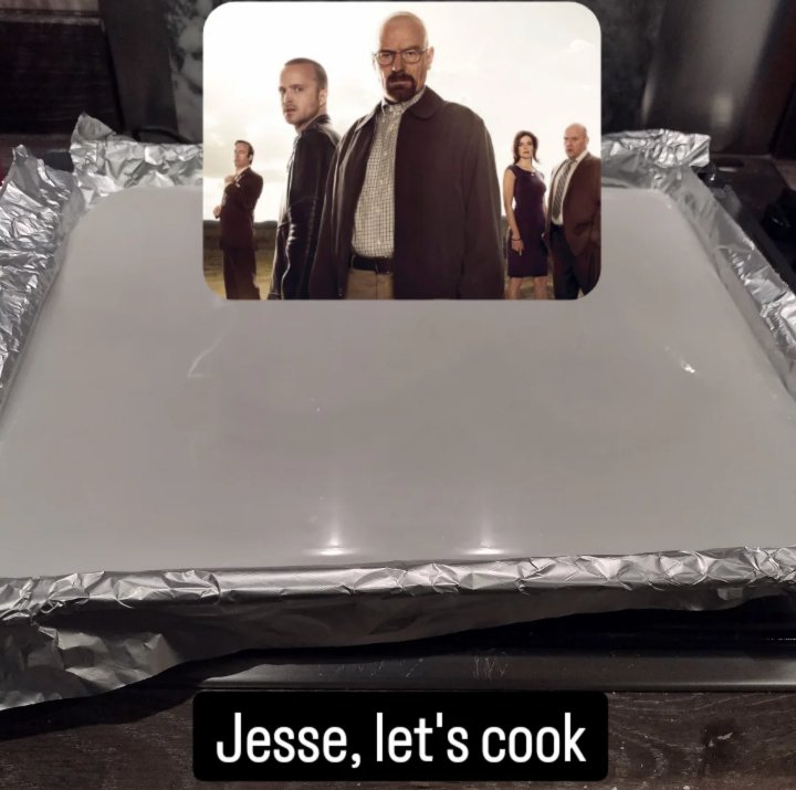 JebTFreak's tweet photo. Cooking up 10kg of fake snow for our miniatures shoot next week...

[JEB: THE FAME AND THE FURY - in production NOW!] 

#JEB #comedy #movies #animation #filmmaking

https://t.co/PCYUDu7Jbf https://t.co/sjR81r2KYq