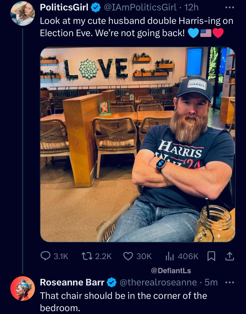 Roseanne is on fire today 💀