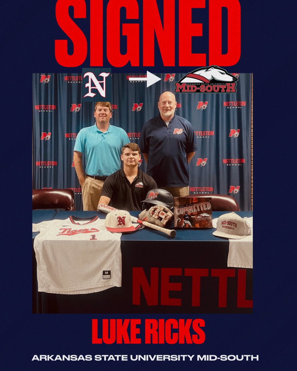 Nettleton Baseball (@nettletonbsb) on Twitter photo Congratulations to <a href="/LukeRicks2/">Luke Ricks</a> on signing with <a href="/asumidsouth/">ASU Mid-South</a> baseball! <a href="/bradlocke/">̶A̶g̶e̶n̶t̶ ̶o̶f̶ ̶C̶h̶a̶o̶s̶</a> <a href="/dblanchard21/">Deon Blanchard</a> @JasonWTVA <a href="/bshields0244/">Brandon Shields</a> Congratulations to <a href="/LukeRicks2/">Luke Ricks</a> on signing with <a href="/asumidsouth/">ASU Mid-South</a> baseball! <a href="/bradlocke/">̶A̶g̶e̶n̶t̶ ̶o̶f̶ ̶C̶h̶a̶o̶s̶</a> <a href="/dblanchard21/">Deon Blanchard</a> @JasonWTVA <a href="/bshields0244/">Brandon Shields</a>