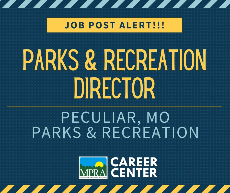Peculiar Park and Recreation is seeking a Parks and Recreation Director to oversee the day-to-day operations of the Parks and Recreation Department, which includes supervising staff, recreation programs, parkland, trails, and facilities. bit.ly/3NSzxCS