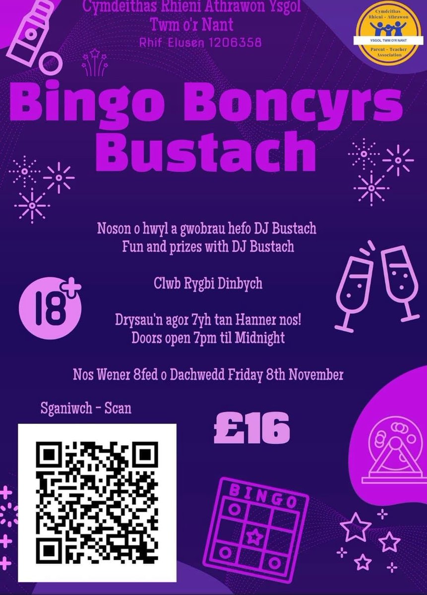 Nos Wener, 8fed o Dachwedd. 7.00yh. Dewch yn llu!