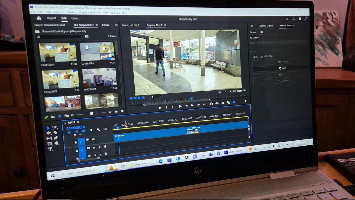 A day in the office, editing... next up voice-over and to translate it to Welsh. 
I love my job, knowing everything I do is opening up the world for someone else. 

#AccessiblityGuide #Video #Editing #MakingTheUnfamiliarMoreFamiliar
