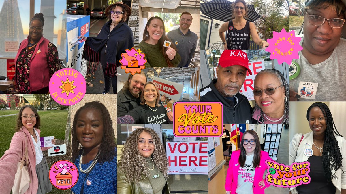 National Women's Political Caucus (@nwpcnational) on Twitter photo From Memphis to Seattle and everywhere in between, NWPC is showing up to the polls! Have you voted yet? Tag us in your photos! And if you haven't voted, there's still time. Head to vote.org and find your polling place.
#WomenLead <a href="/KamalaHarris/">Kamala Harris</a> From Memphis to Seattle and everywhere in between, NWPC is showing up to the polls! Have you voted yet? Tag us in your photos! And if you haven't voted, there's still time. Head to vote.org and find your polling place.
#WomenLead <a href="/KamalaHarris/">Kamala Harris</a>