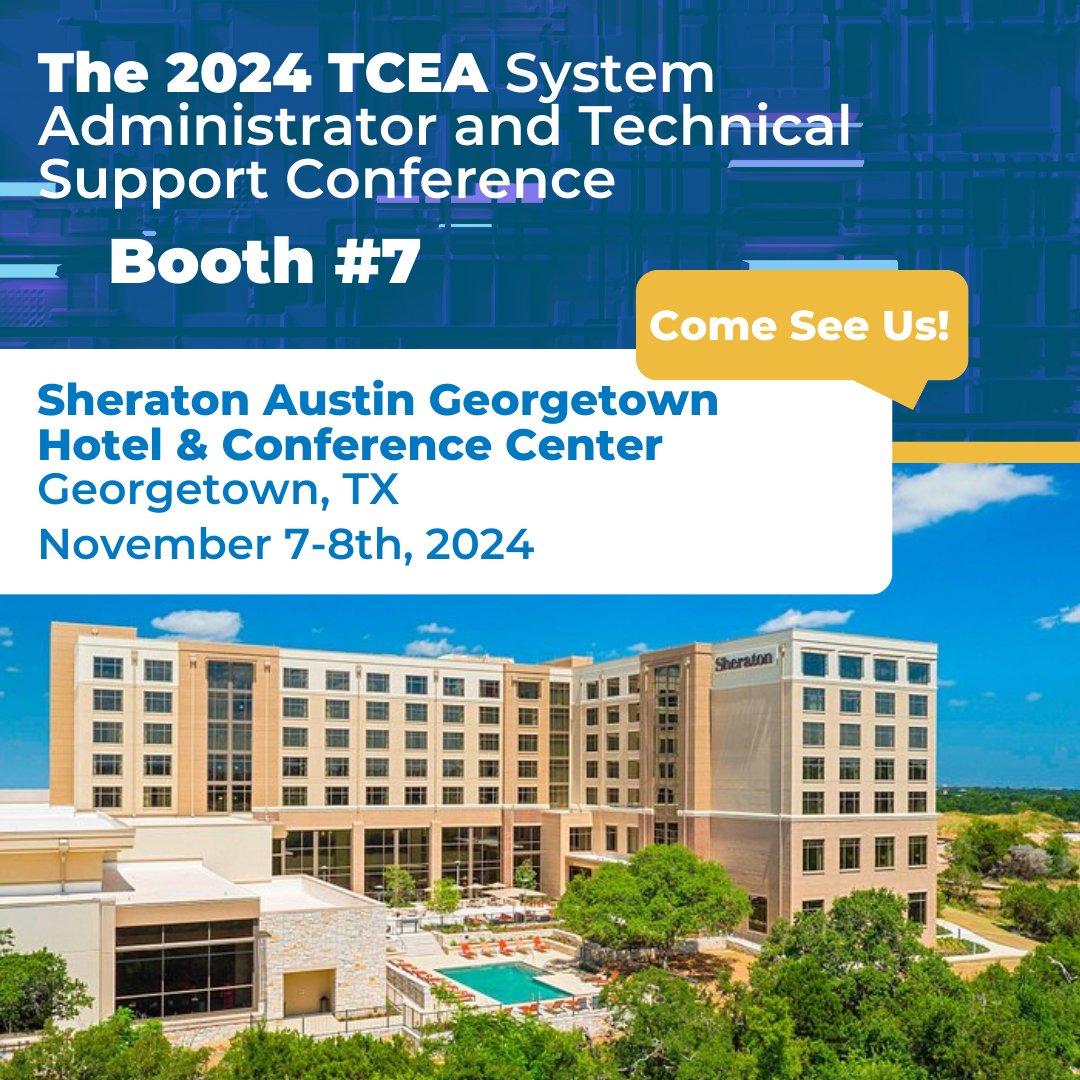 Weaver_Tech's tweet image. Exciting times ahead at TCEA! Weaver Technologies&apos; own Ken Weatherford and Coty Spengler are on-site, connecting with education leaders and showcasing how our tailored IT solutions drive success in learning environments. #TCEA #EdTech #WeaverTech