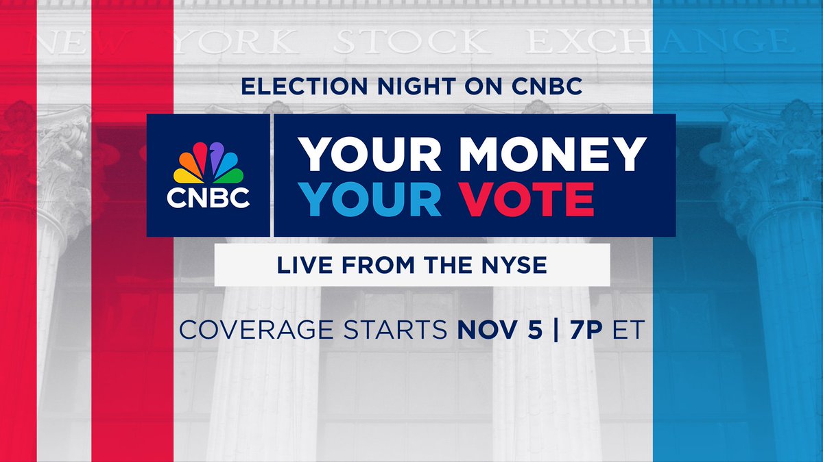 TONIGHT: CNBC will be covering Election Day 2024 throughout the night.

Tune into CNBC on your TV and follow along here for live updates: cnb.cx/3NTAlYc