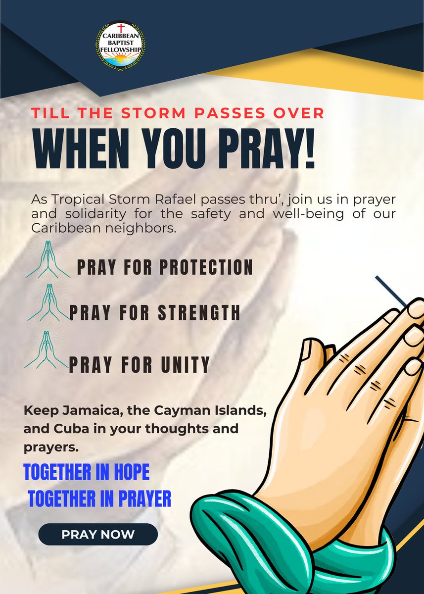CBF_caribbean's tweet photo. Please pray with our brothers and sisters in Cuba Cayman and Jamaica as they weather Tropical Storm Rafael https://t.co/32NiIeKFAy