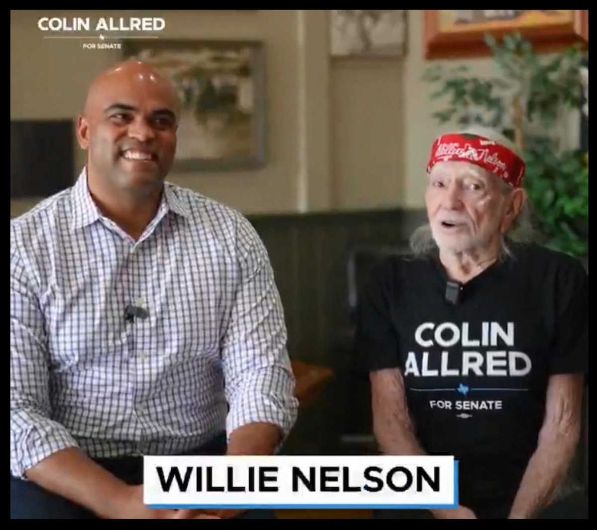 kangaroos991's tweet photo. Drop a 💙 for the iconic Willie Nelson who believes Texas deserves FAR better representation than Ted 'Cancun' Cruz!
VOTE @ColinAllredTX #VoteCruzOUT
#VoteBlueToProtectWomensRights 💙 https://t.co/z6Io1PWab1