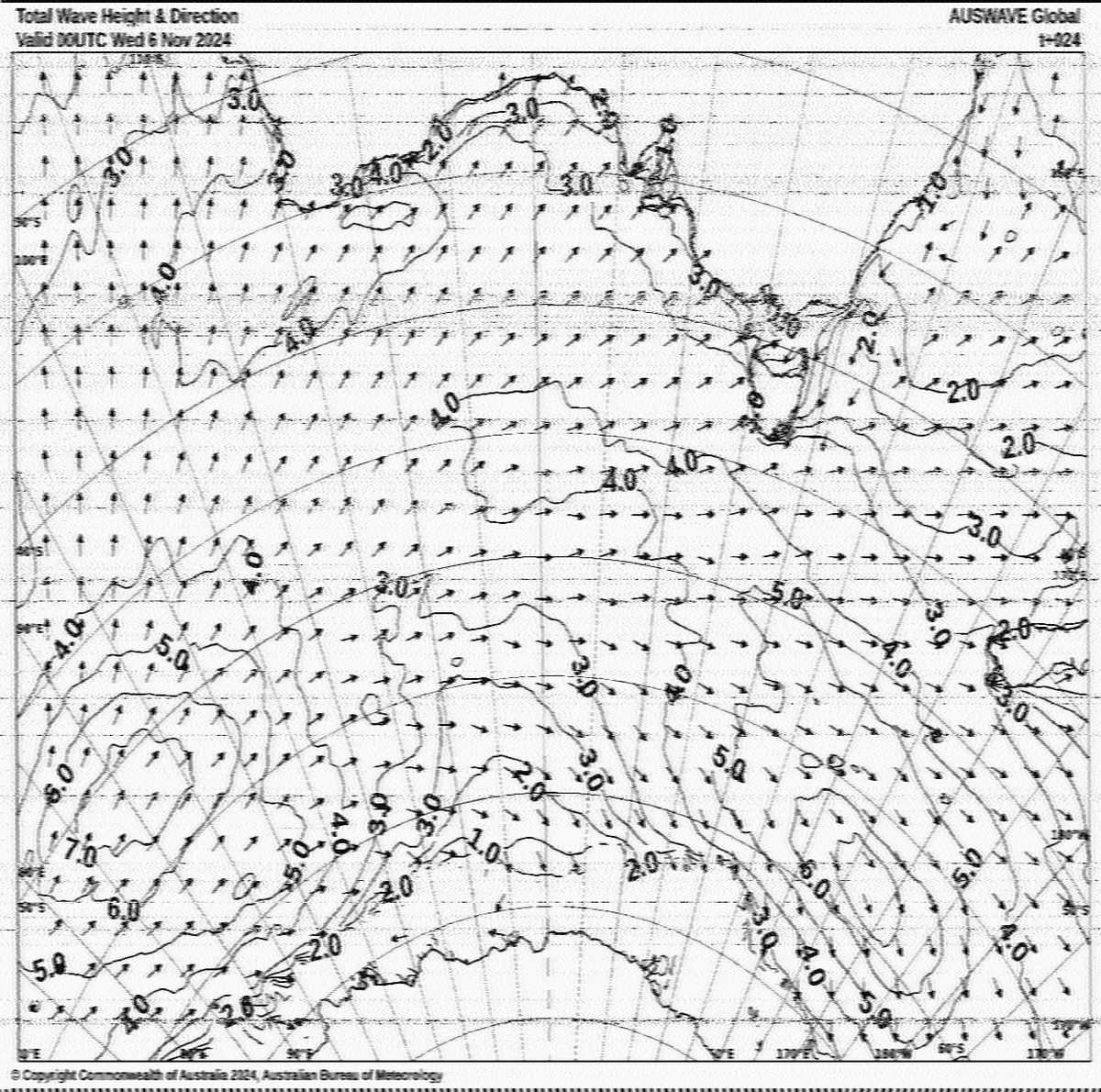 vk6ysf97230's tweet photo. Monitored VMC, Charleville, QLD, Australia
05 Nov 2024, 20:00 UTC
HF Marine Weather FAX
Dial Freq: 11028.1 kHz USB
Decoded with FLDIGI Mode: WEFAX576
RX: Airspy HF Discovery, 10m End-fed wire sloper antenna.
Distance: 2980 km
https://t.co/iVDyz4TMkT
#weatherfax #hffax #swl https://t.co/aINuTppVcV