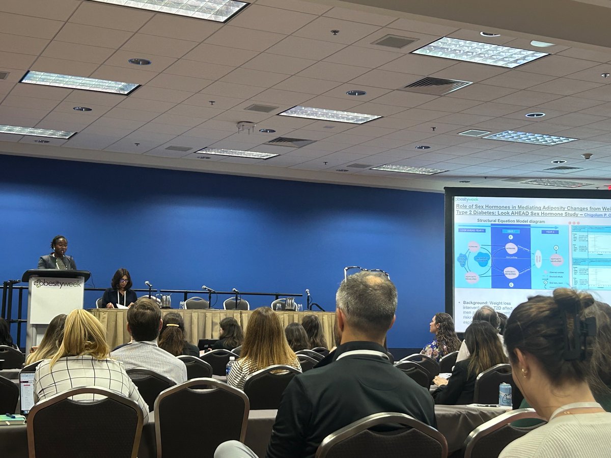 MouseCentral's tweet image. Highlighting Vanderbilt Vibrant award recipients. Dr. Chigolum Oyeka @Chigolum_Oyeka presenting a poster and short talk on her work on sex hormones and outcomes from lifestyle interventions. @ObesityWeek