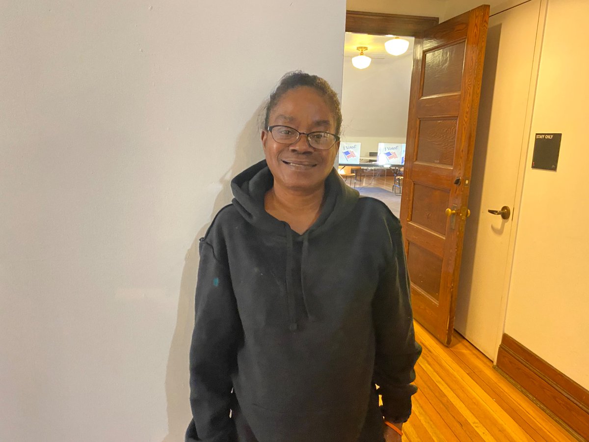 shaylah_brown's tweet photo. In Homewood, the second floor of the library serves as a voting hub. Wildena Thompson, a poll worker there, said, “I wanted to make sure we get equal rights in this world and that we elect the right president who will help us, not harm us.” https://t.co/gUaZiyeAbj