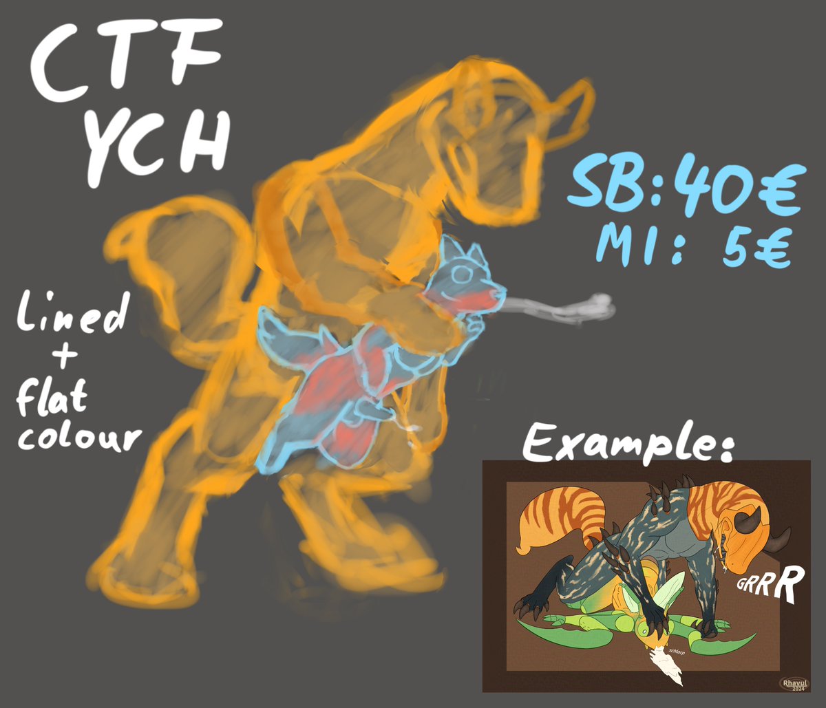 Cock Transformation YCH:
furaffinity.net/view/58732417/

Blue Slot. Lineart + Flat Colour + Simple Background.
SB: 40€
MI 5€
Ends in 3 days
More Information on the FurAffinity post.
(The money will be invested into the cuffed collar 👀)

#tftuesday #transfur