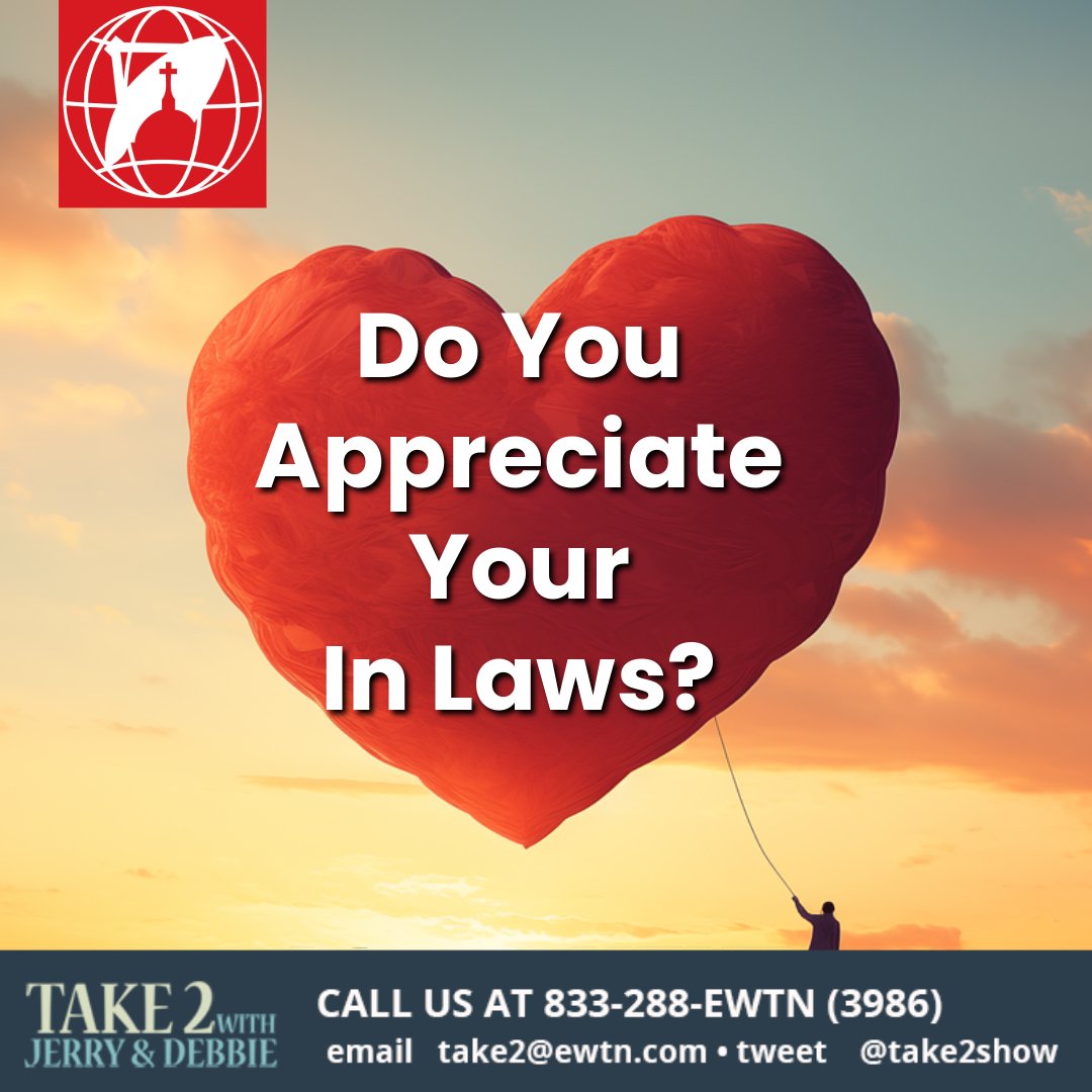 take2show's tweet photo. On tomorrow’s Take 2 With Jerry &amp; Debbie, Do You Appreciate Your In Laws? Share with us your gratitude. Comment here or call 1-833-288-3986.

https://t.co/91BoaXTu66 via @take2show https://t.co/CnzaQWSOhW