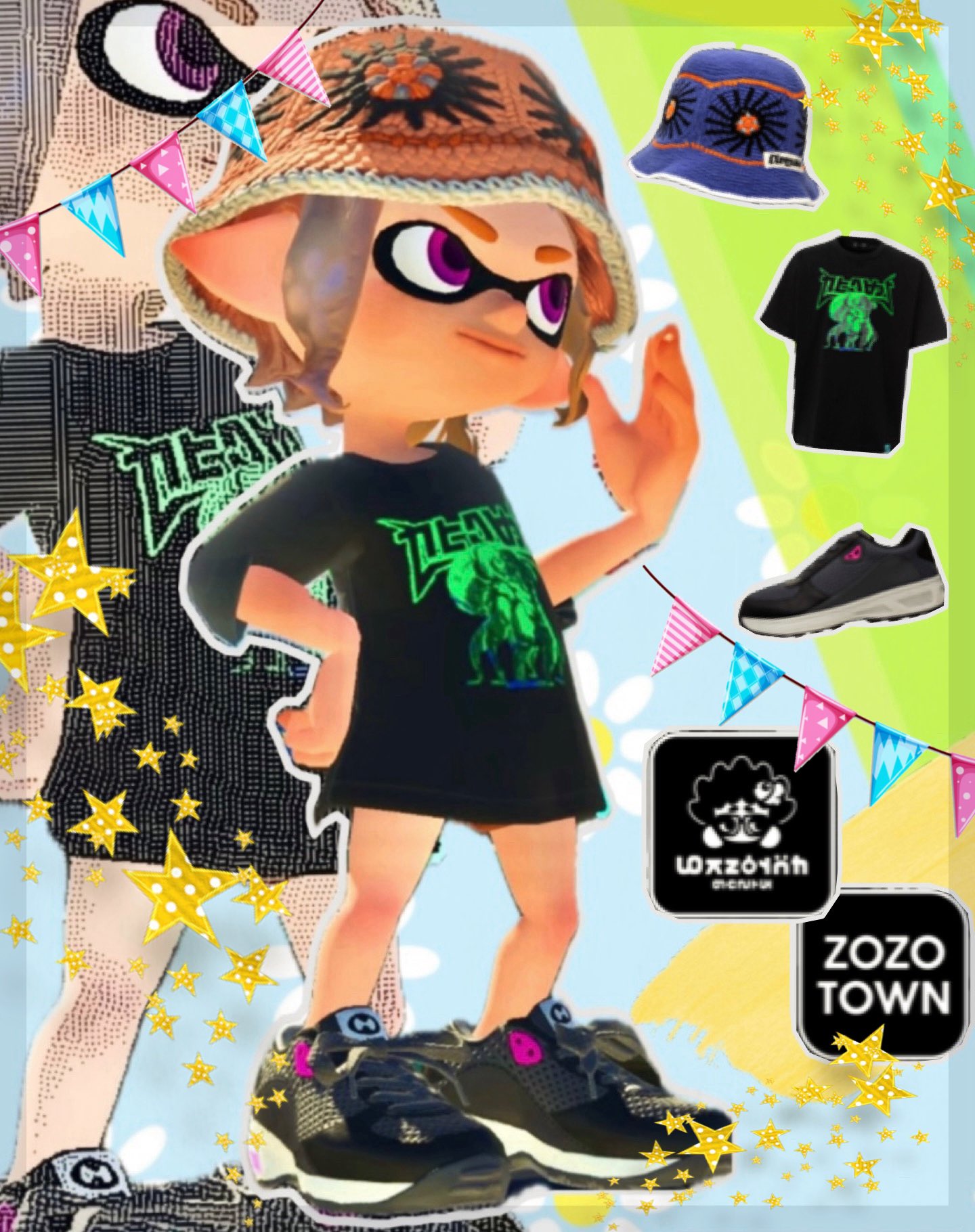 【未開封・特典付き！】スプラトゥーン ムキウニクロシェ zozoコラボ 未開封・特典付き！】スプラトゥーン ムキウニクロシェ zozo