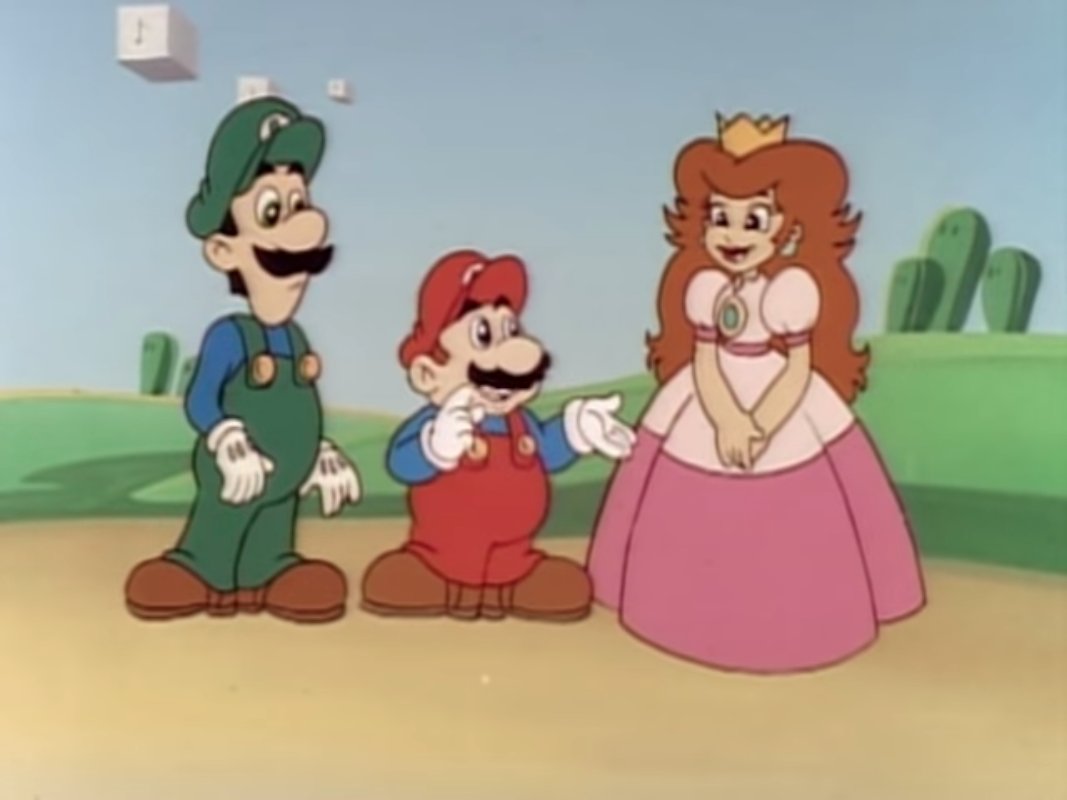 Mario: "It's not a person's color that counts, it's the kind of person they are inside."

Luigi: "Think they'll ever learn that lesson in the Real World?"

Mario: "Yeah, when humans get as smart as Mushrooms."