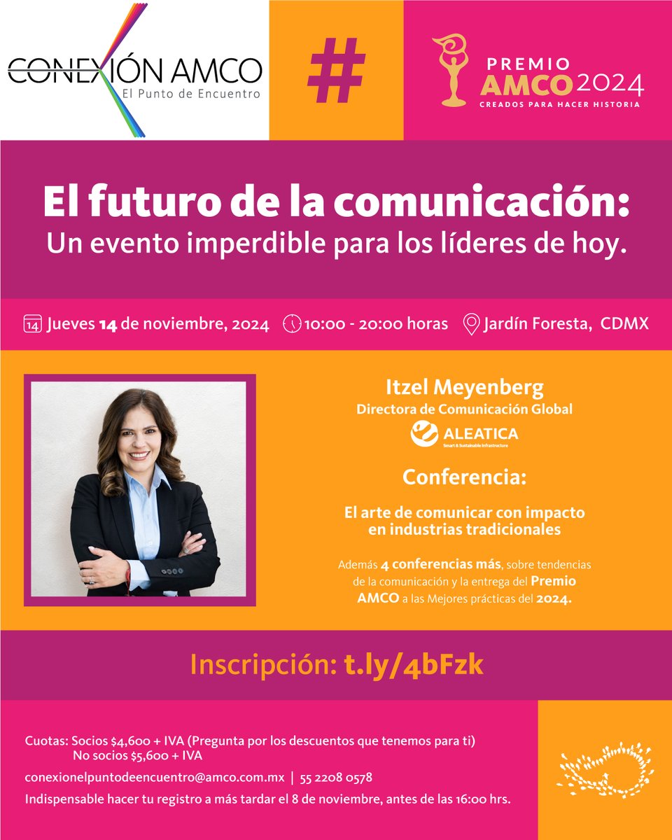 #ConexiónAMCO
¿Cómo construir relaciones duraderas y significativas centradas en las diversas audiencias?
Comunicador, este evento es para ti, no te pierdas la oportunidad de sumar, relacionarte y fortalecer conocimientos. 
Todos los detalles👉 t.ly/4bFzk