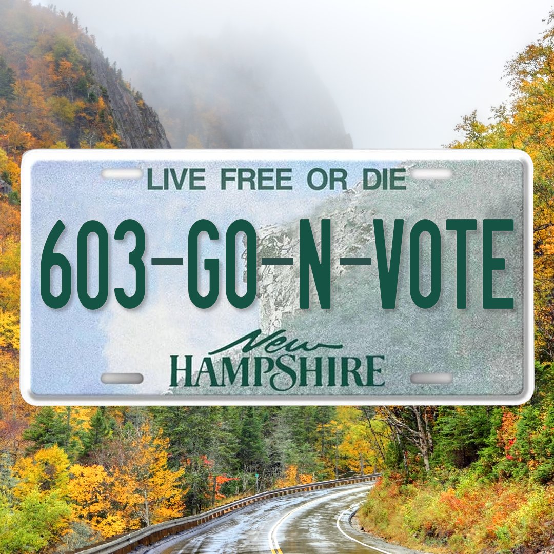 Kamala Harris for New Hampshire (@kamalafornh) on Twitter photo Live free, vote blue!
Granite Staters, this #ElectionDay we can make history by electing <a href="/KamalaHarris/">Kamala Harris</a> and <a href="/NHDems/">NH Democratic Party</a>!
Head to iwillvote.com/NH, bring your ID with you to the polls, and if you have any questions, call or text 603-GO-N-VOTE (603-466-8683)! #NHPolitics Live free, vote blue!
Granite Staters, this #ElectionDay we can make history by electing <a href="/KamalaHarris/">Kamala Harris</a> and <a href="/NHDems/">NH Democratic Party</a>!
Head to iwillvote.com/NH, bring your ID with you to the polls, and if you have any questions, call or text 603-GO-N-VOTE (603-466-8683)! #NHPolitics