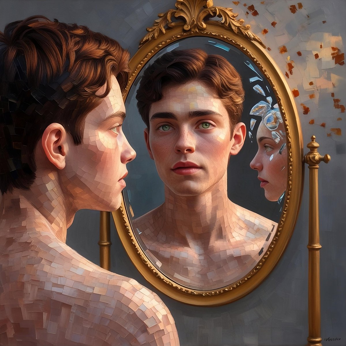 exees31's tweet photo. Title: glimmers of truth
This art is currently listed on @vitruveochain https://t.co/sBVYW3U6ir