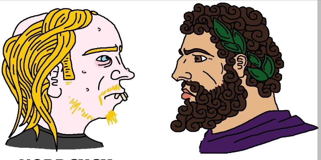 Watching the game between Sporting and ManCity and couldn't help to question:
Do nordicists twitter guys want me to believe that one of these players is a true master race european nordic, while the other is a sub-human non european arabic?   
The meme couldn't make more sense...