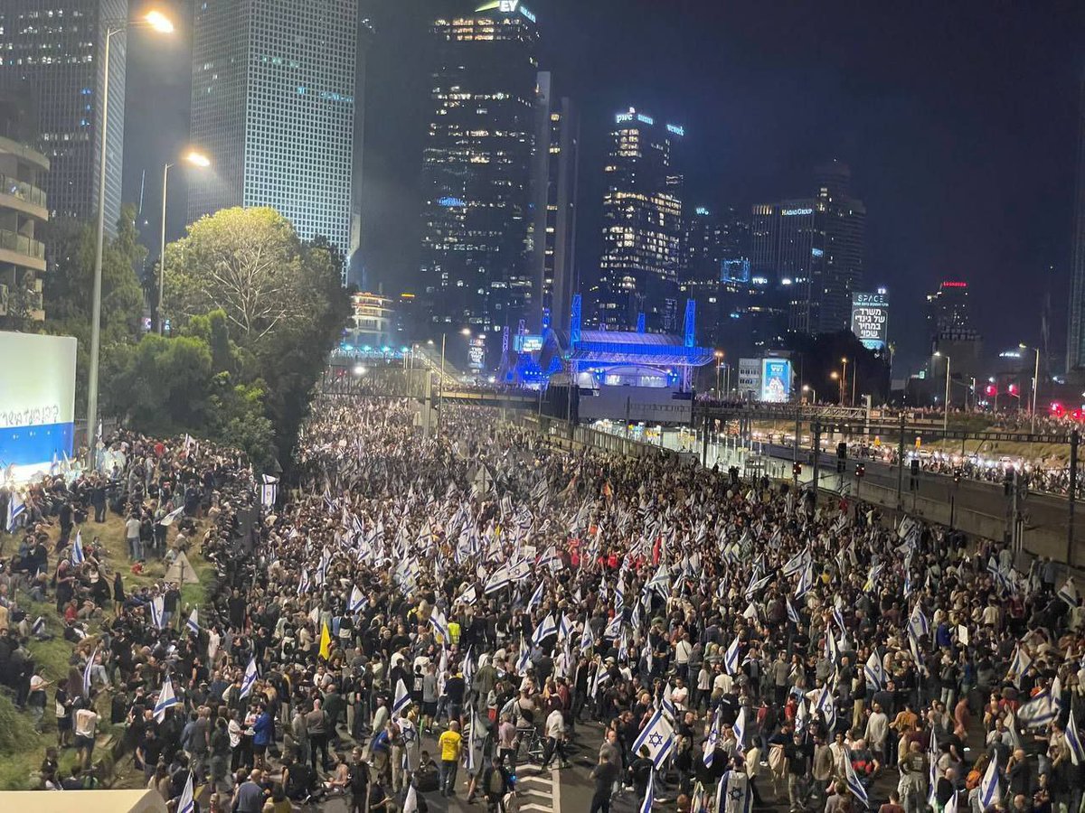 Mass Protests in Israel, Tonight