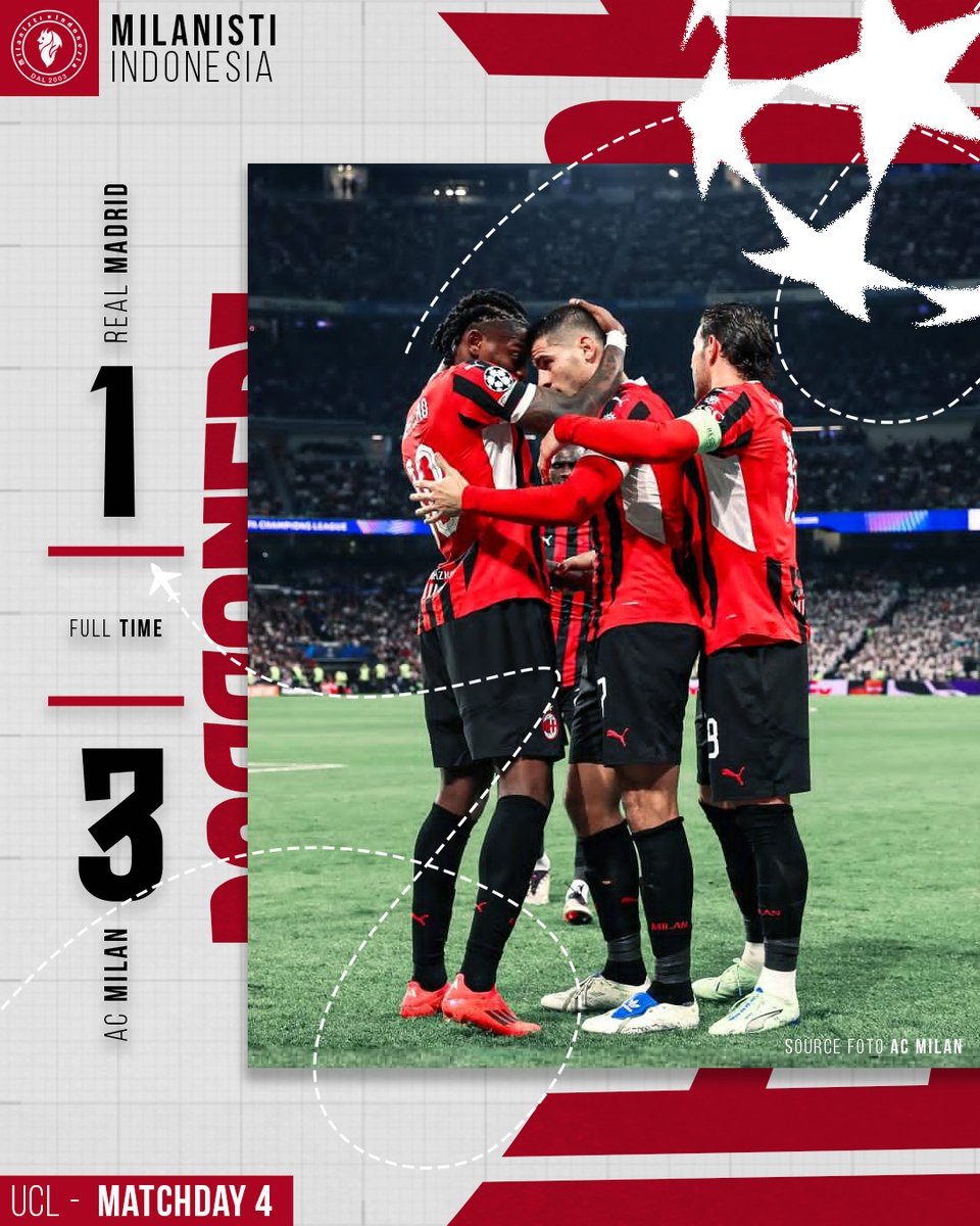 3 points di Santiago Bernabeu!
#ForzaMilan #MilanistiIndonesia