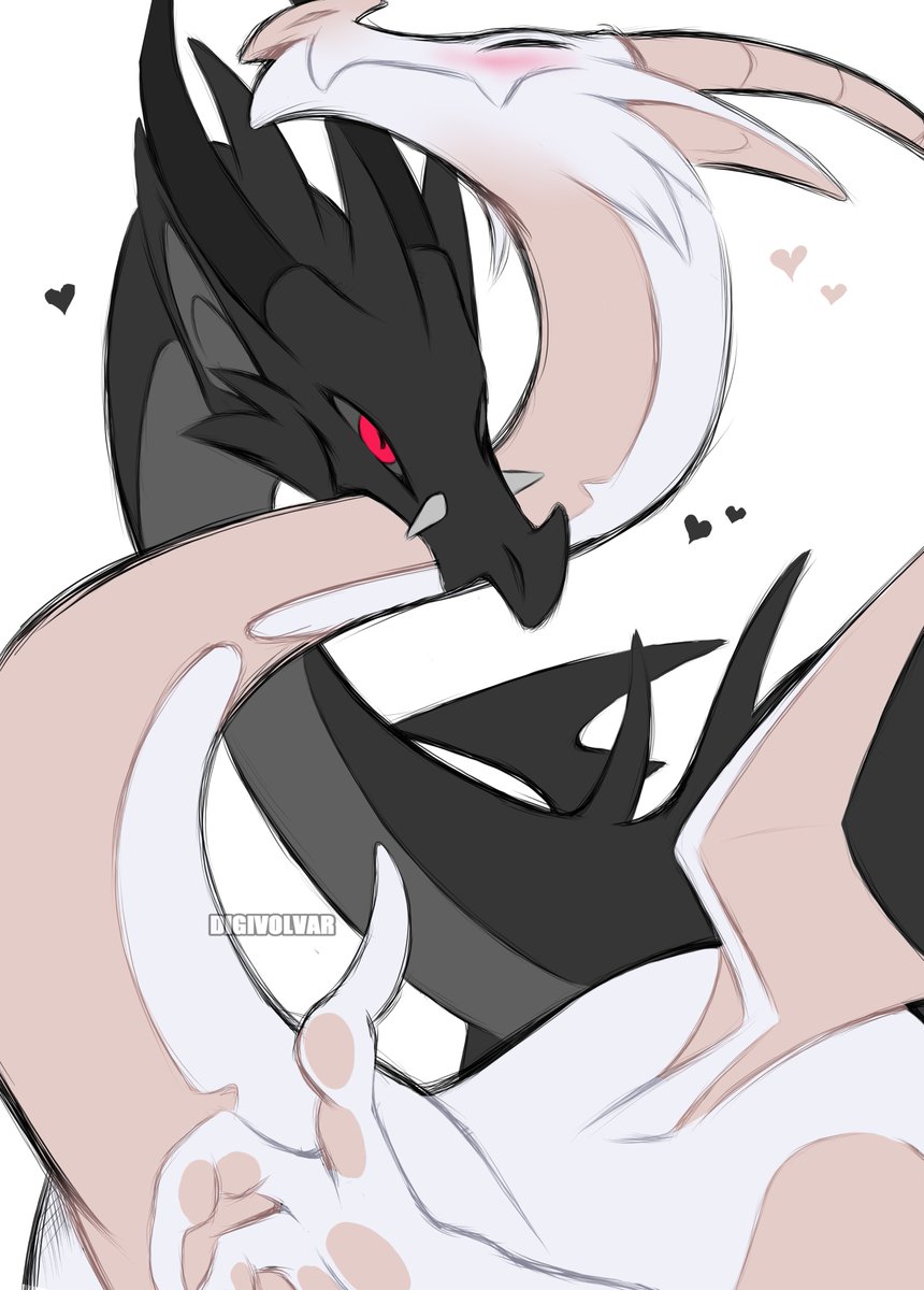 Raegevirus's tweet photo. dragons in love 🖤🤍 https://t.co/IRrwCNMlFx