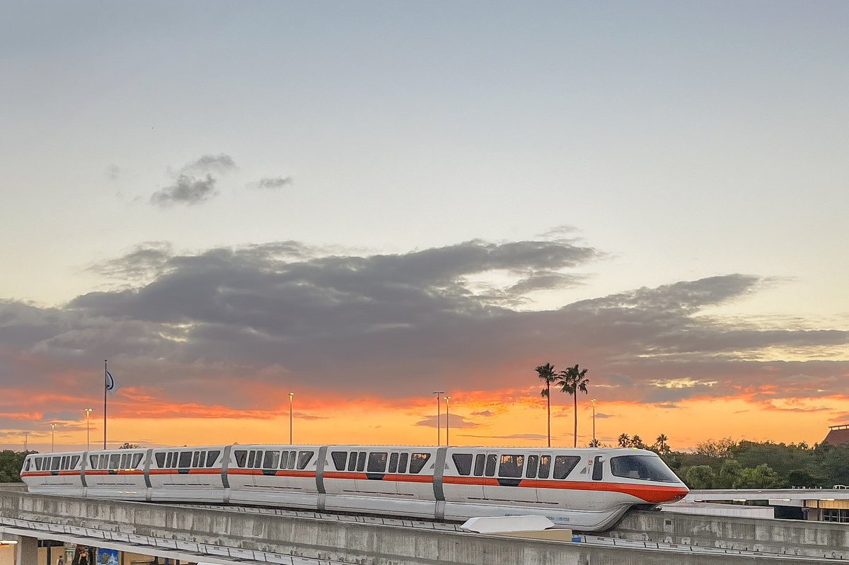 Can I offer you a monorail sunset picture in this trying time?