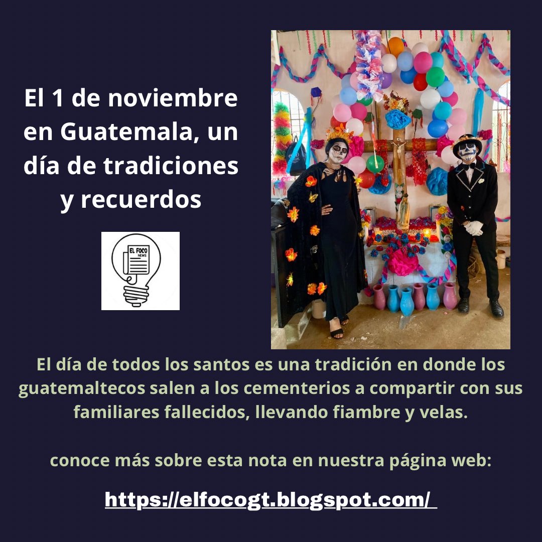 elfocogt19's tweet photo. El 1 de noviembre en Guatemala, un día de tradiciones y recuerdos 

Este día los guatemaltecos conmemorarn a sus seres queridos quw hab fallecido, los cementerios se llenan de dlores y comida.

Conoce más de esta nota en nuestra página web: 
https://t.co/khFtldFKLI https://t.co/jzYq4NNHrB