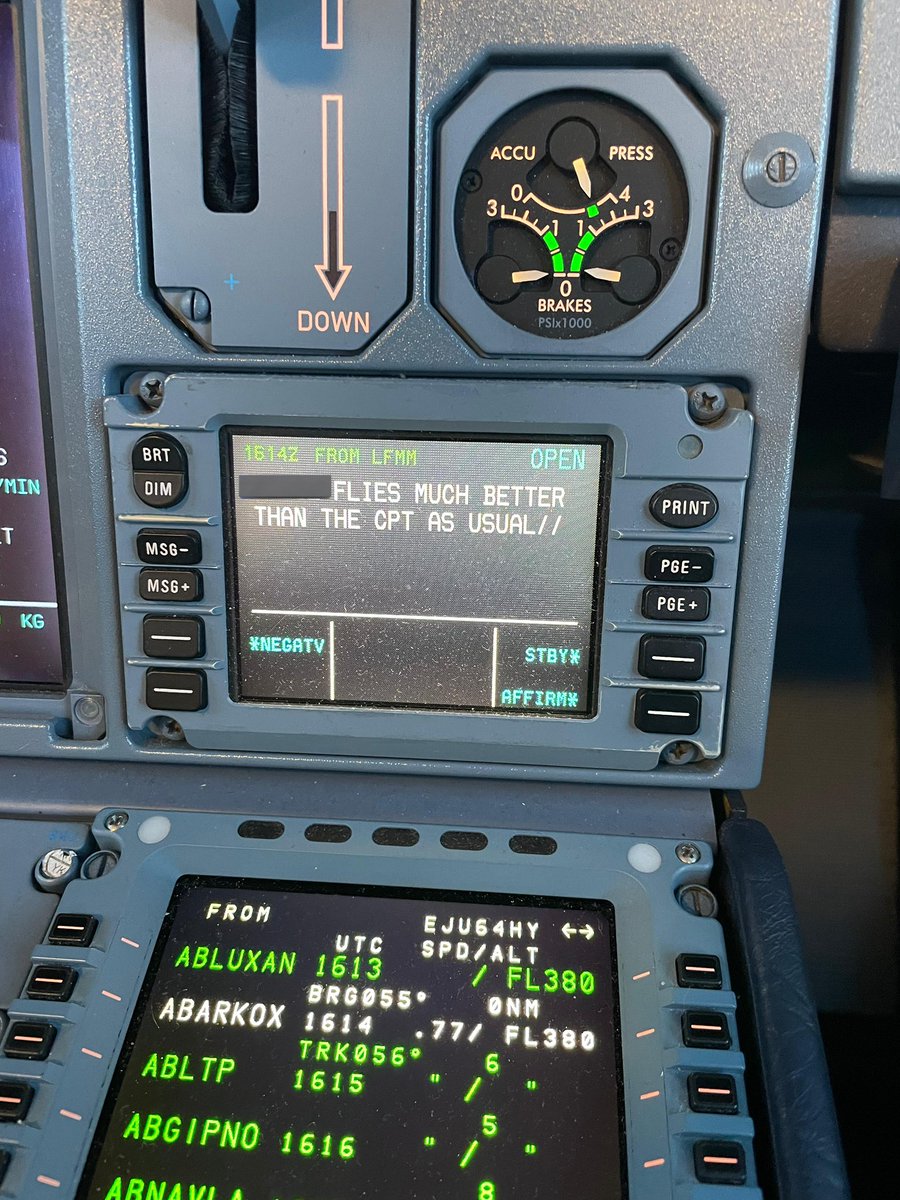 Subflyer's tweet photo. Did a nice flight across 🇵🇹🇪🇸🇫🇷🇨🇭🇩🇪🇨🇿 to Praha today. 

Driven by the beautiful CFM Leap 1A.

Getting dissed by ATC #LFMM

Found the phone directory.

First time connected via ADS-C #EDUU and #EDYY. Anything different for ATC vs. normal FANS-B+? https://t.co/mvHwgiOZnA