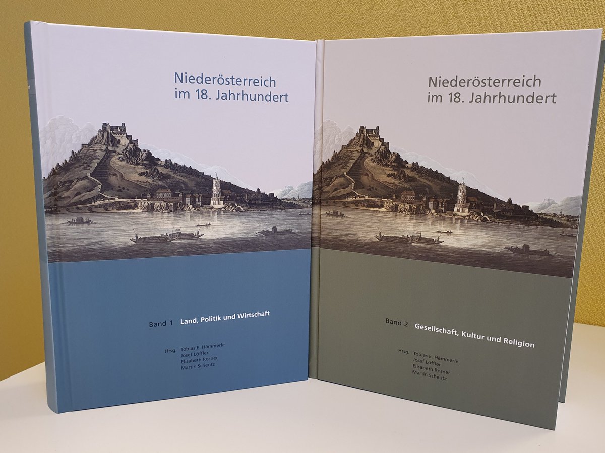 JosefLoeffler's tweet image. Werbung in eigener Sache: kürzlich ist unser Doppelband &quot;NÖ im 18. Jahrhundert&quot; in der Reihe &quot;Geschichte Niederösterreichs&quot; erschienen. Zusammen 4 Kilogramm schwer, 1.500 Seiten, 36 Beiträge von 33 Autor:innen. In einem Jahr auch open access 

noe.gv.at/noe/Landeskund…