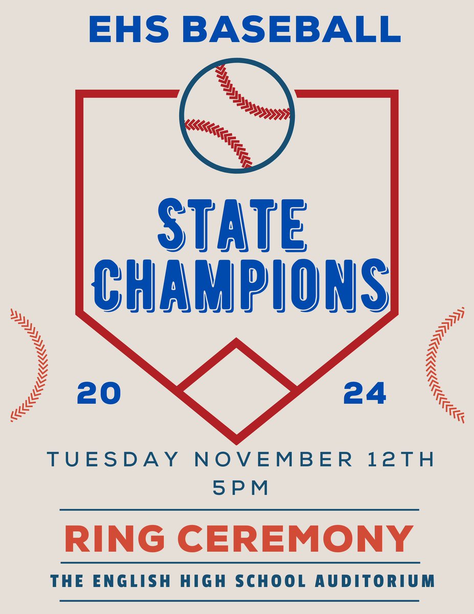 Join us next Tuesday (11/12) at 5 PM as we celebrate the 2024 State Champions with a Ring Ceremony! 💍