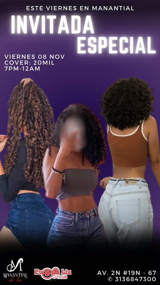 Manantialdelizz's tweet photo. ACERCATE ESTE FIN DE SEMANA AL CLUB Y PREGUNTA POR TU CHICA FAVORITA...
#CHICAS
#Club #sex #eventosliz https://t.co/gEsu8JfNUy
