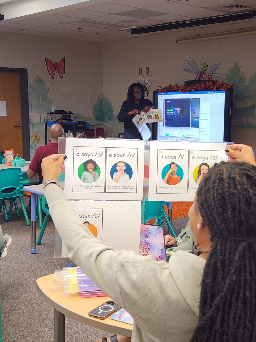 APTOliver's tweet photo. Our K-2 teachers were led through great PL today by Allison King.  It focused on making our students better readers through building vocabulary and intentional phonics instruction. Everyone left with something to use in the classrooms. #Austellsoars @PrincipalKRach https://t.co/0wF7m8aSiW