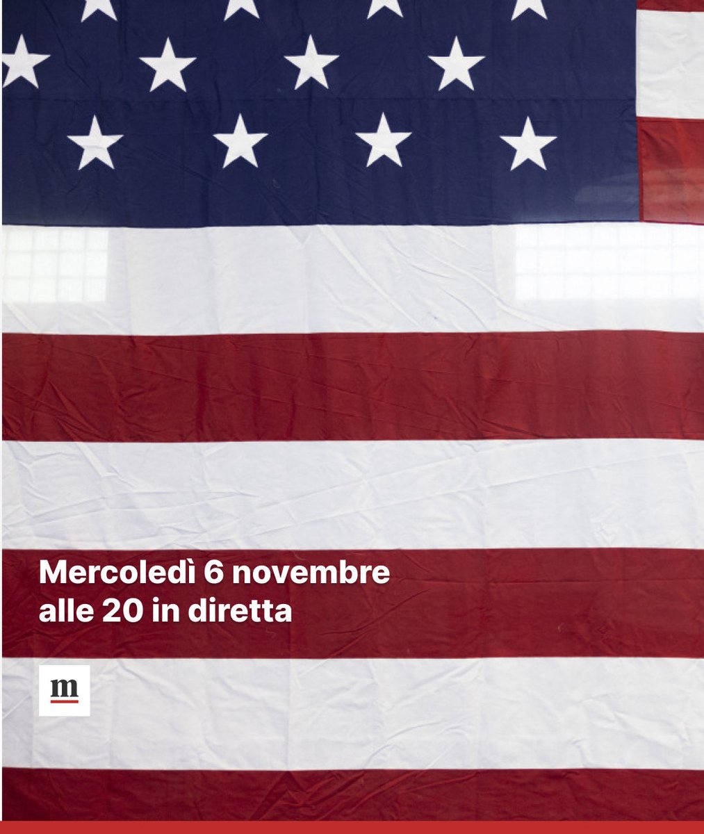 il manifesto (@ilmanifesto) on Twitter photo DOMANI, MERCOLEDÌ 6 NOVEMBRE ALLE 20
Il direttore <a href="/andreafabozzi/">andrea fabozzi</a> sarà in diretta su Instagram con gli inviati dagli States, <a href="/giovanna_branca/">Giovanna Branca 🐀</a> <a href="/marina_catucci/">marina catucci</a> e Luca Celada, per un commento a caldo delle elezioni americane.
La registrazione sulla homepage del manifesto. DOMANI, MERCOLEDÌ 6 NOVEMBRE ALLE 20
Il direttore <a href="/andreafabozzi/">andrea fabozzi</a> sarà in diretta su Instagram con gli inviati dagli States, <a href="/giovanna_branca/">Giovanna Branca 🐀</a> <a href="/marina_catucci/">marina catucci</a> e Luca Celada, per un commento a caldo delle elezioni americane.
La registrazione sulla homepage del manifesto.