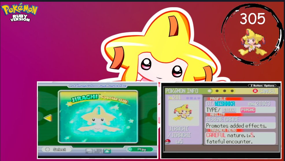 xGlumpf's tweet image. Shiny Wishmkr Jirachi after only 305 Sr