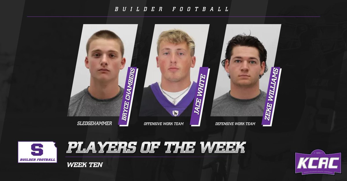 Congrats to our Week 10 Players of the Week!