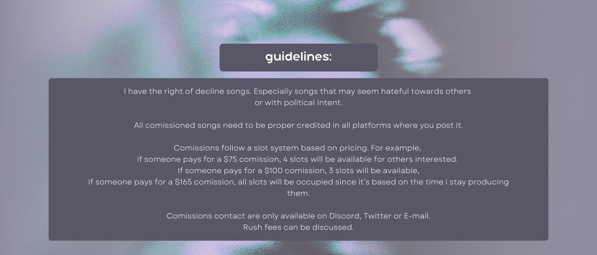 terms and guidelines!!!