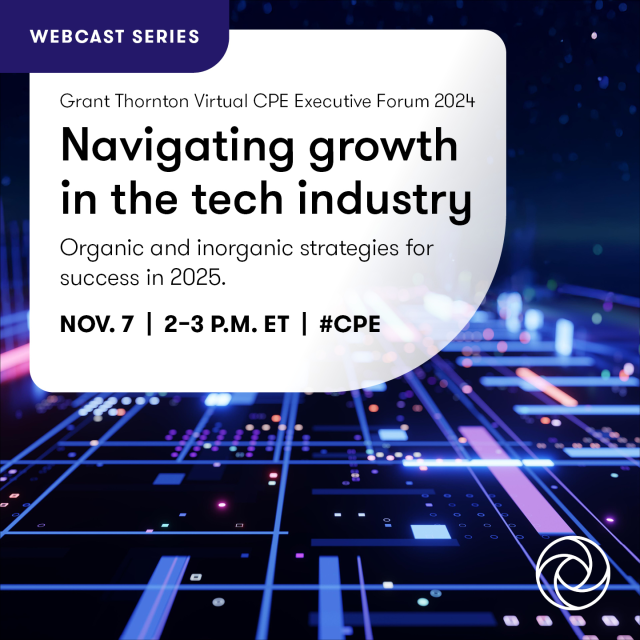 MoserBryan's tweet photo. Exciting news! #GrantThornton's virtual #CPE Executive Forum #WebcastSeries returns on Thursdays, starting November 7. Join us for engaging sessions on growth, modernization, and resilience—each CPE-eligible. Don’t miss out—register today. https://t.co/HTo2aRwWn4 https://t.co/RUArTwy4UB