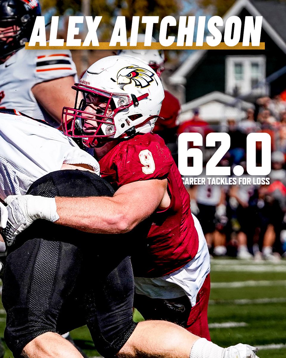 𝐌𝐫. 𝐓𝐅𝐋 👑

Alex Aitchison set a new school record for <a href="/KohawksFootball/">Coe College Football</a> for the most tackles for loss earlier this season and continues to extend the mark, sitting at 62.0 with one game to play in the regular season. Congrats, Alex! 👏

#KohawkNation #d3fb