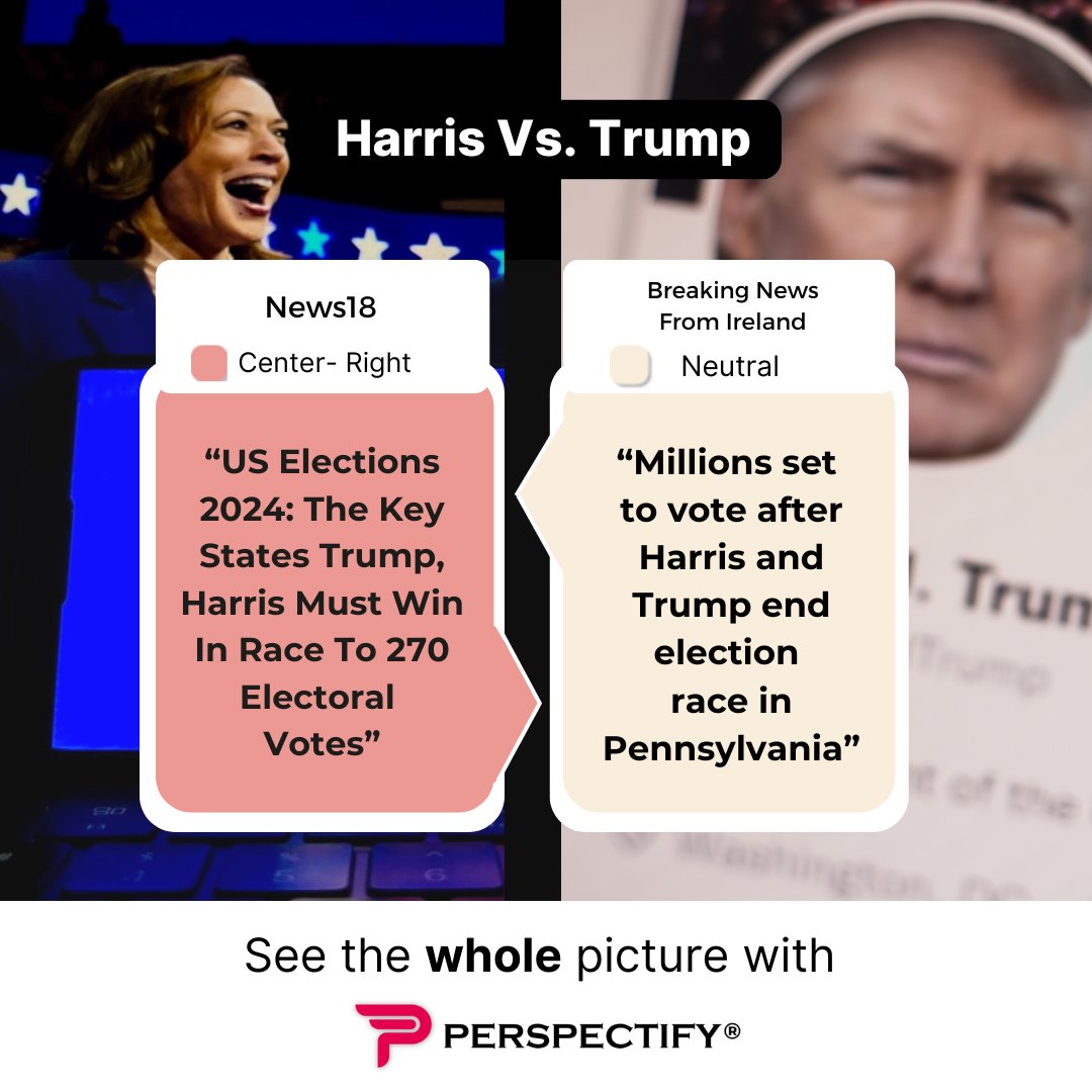 perspectify's tweet photo. Kamala Harris versus Donald Trump - get the latest on the U.S. presidential election.

https://t.co/8j2PUsMlOG

#PresidentialElection #KamalaHarris #DonaldTrump #Election2024 #US https://t.co/ghTzlD0LzL