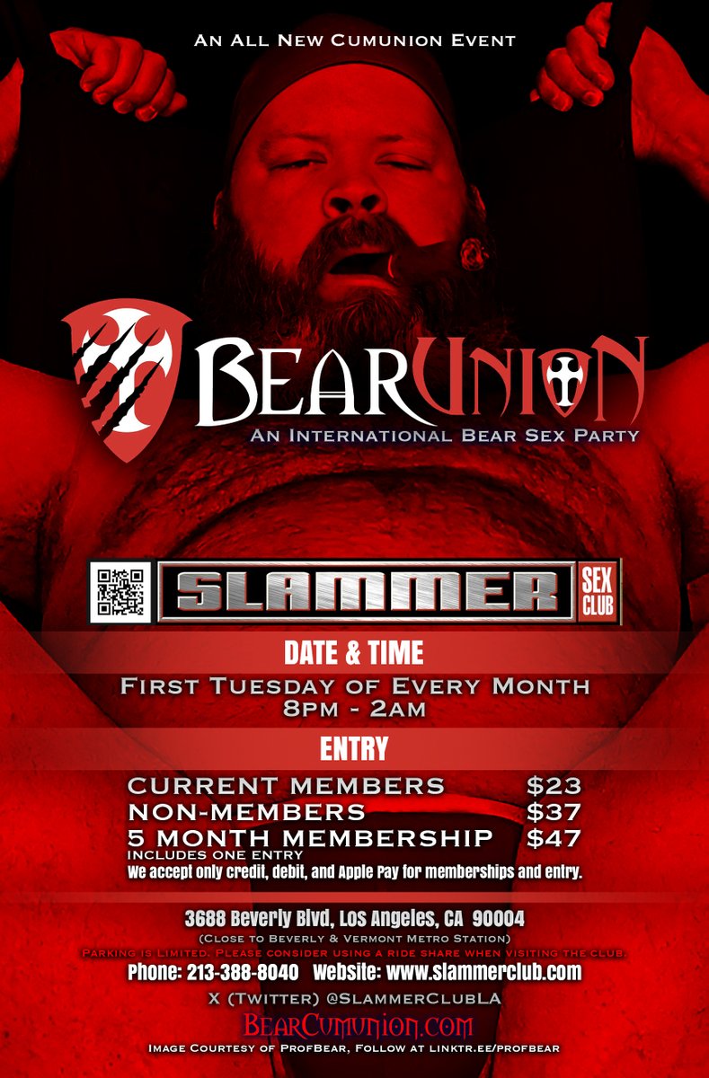 TONIGHT! Los Angeles! Head to
<a href="/SlammerClubLA/">Slammer Club LA</a>
8p - 2a! bearcumunion.com/losangeles