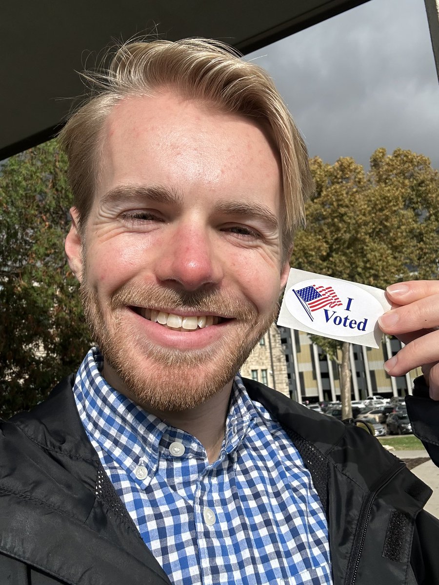 SamScotMosher's tweet photo. Proud to have voted this morning for Kamala Harris.

There’s still plenty of time to vote today if you haven’t yet! https://t.co/FGNb1YDP7l