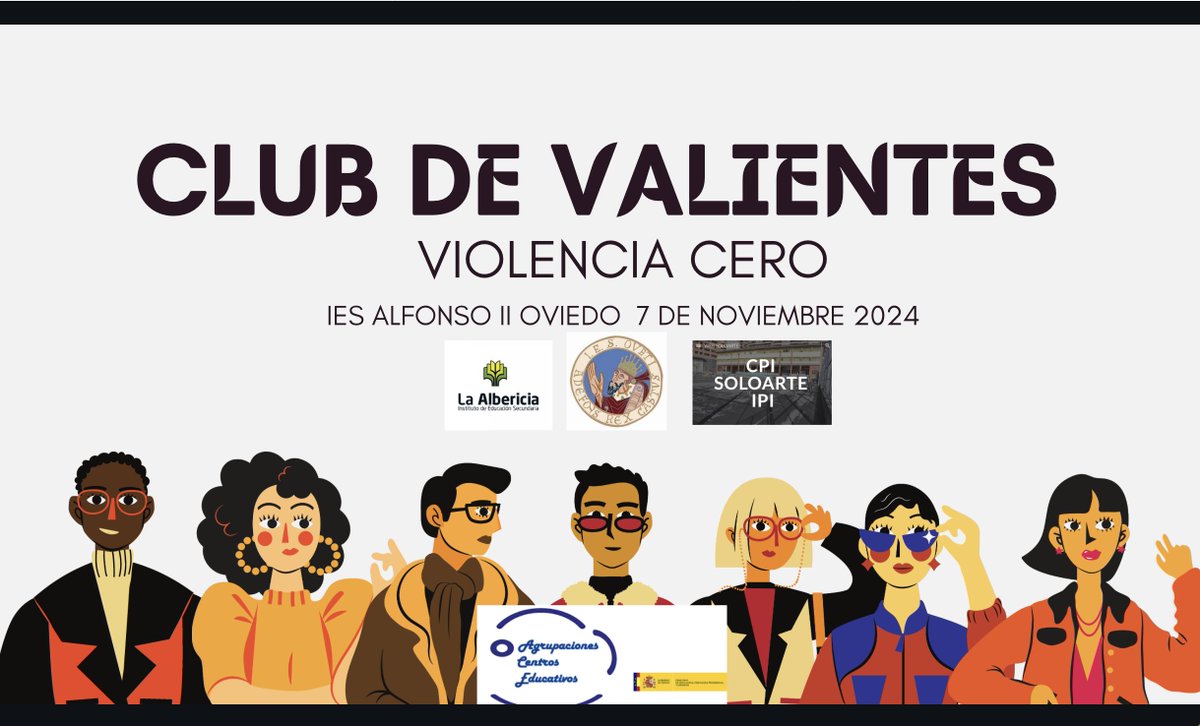 ❤️El jueves gran jornada con el IES La Albericia en el IES Alfonso II para empezar con el Club de Valientes. Violencia 0❤️

Grupos Interactivos y Tertulias Dialógicas con alumnado, familias, docentes y no docentes.

De espectadores a valientes upstanders.

canva.com/design/DAGVhwu…