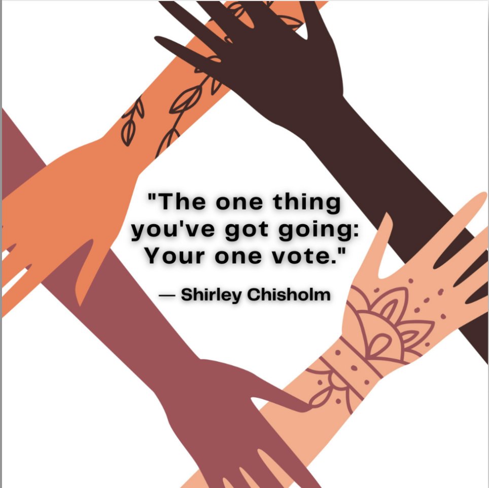 votingwhileblk's tweet image. The #VotingWhileBlack movement is here today in large part because of Shirley Chisholm.

This #ElectionDay, we honor her legacy by voting for Kamala Harris and building Black political power.

Get #VoteReady at votingwhileblack.civicengine.com.