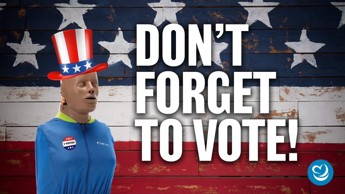 Just a quick reminder to make your voice heard - don’t forget to vote!

💙,
CPR Taylor

#EveryVoteCounts