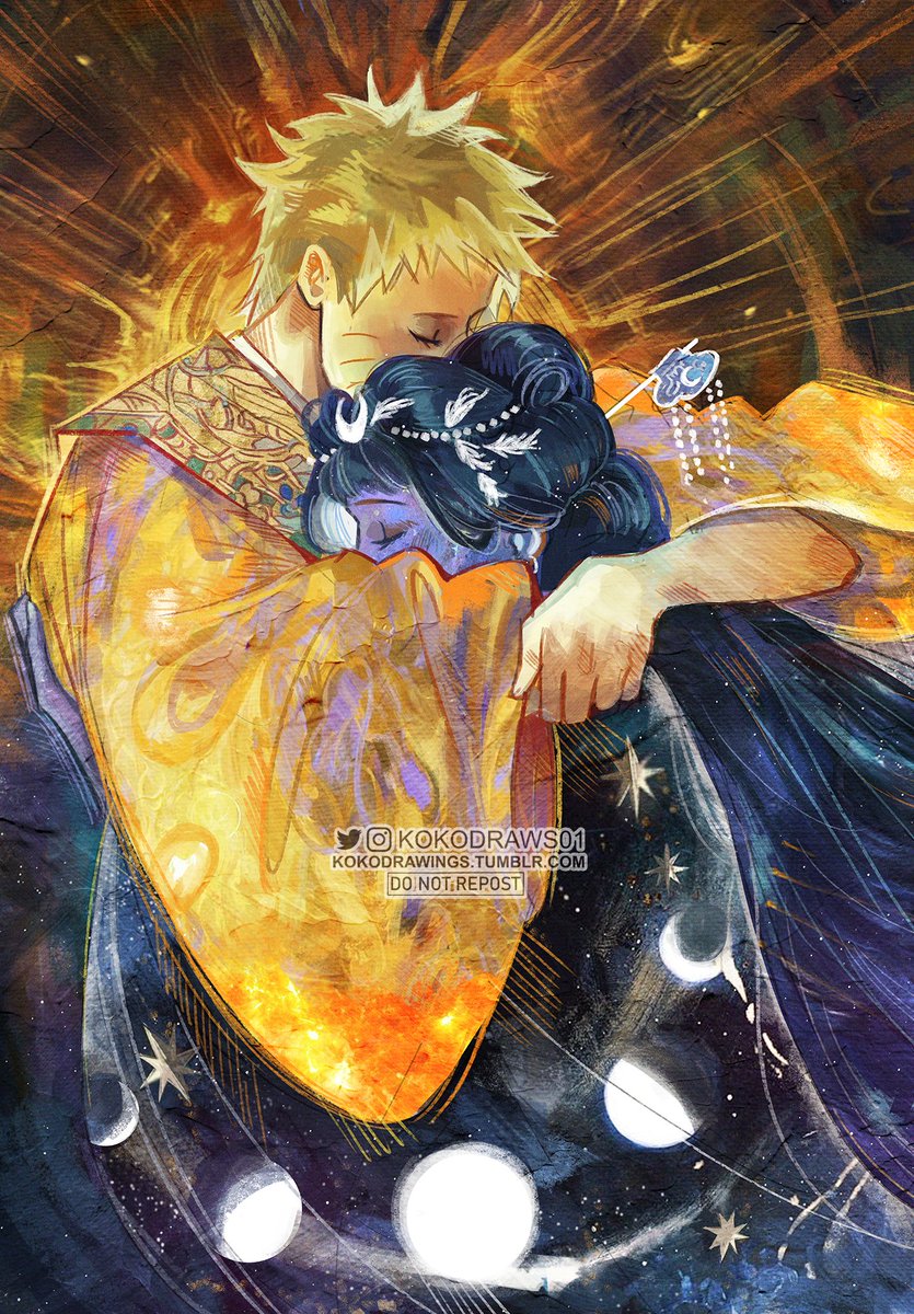 Artober day 29: Sun &amp; Moon
#artober24 #inktober2024 #NARUTO #naruhina